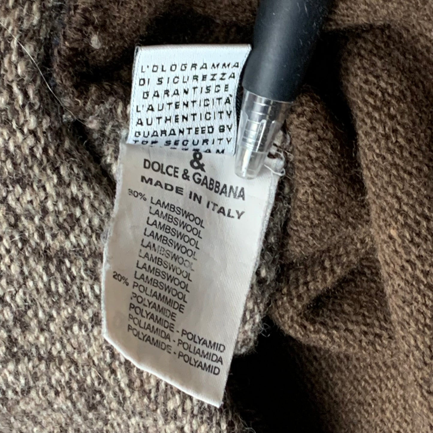 Dolce & Gabbana 00s brown knit jumper
