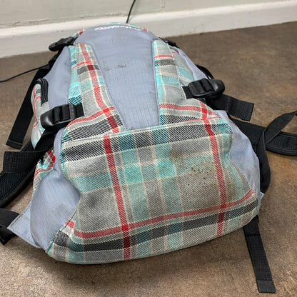 Oxbow 00s utilised plaid backpack