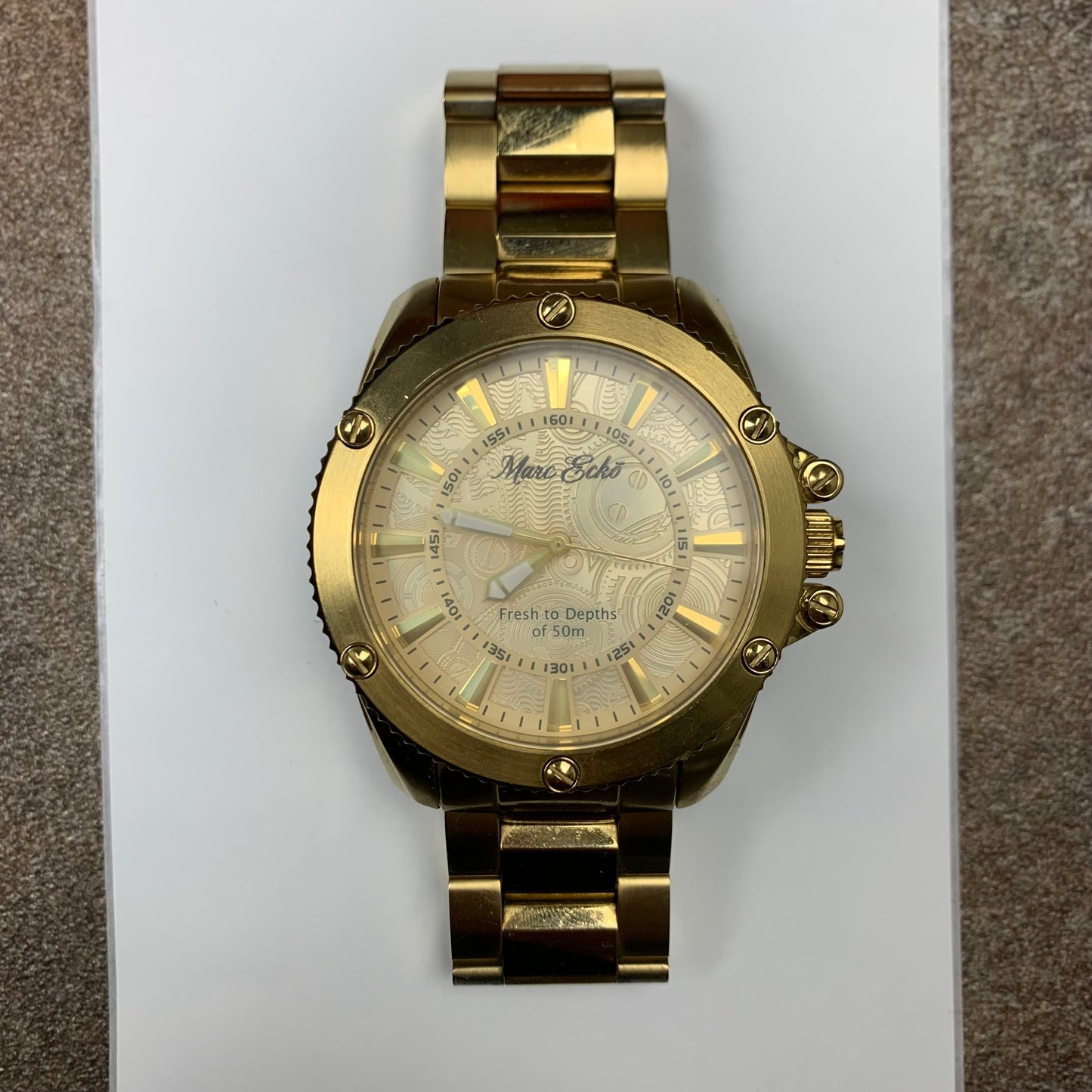 Marc Ecko 00s gold bling watch