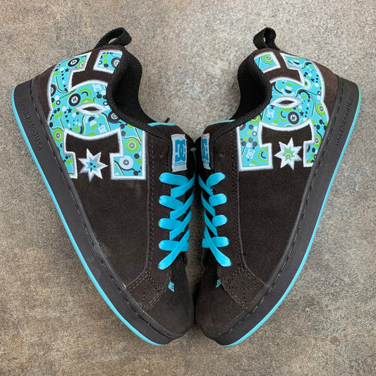 DC Shoes 00s brown blue studded trainers