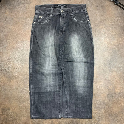 Southpole 00s baggy black grey jeans