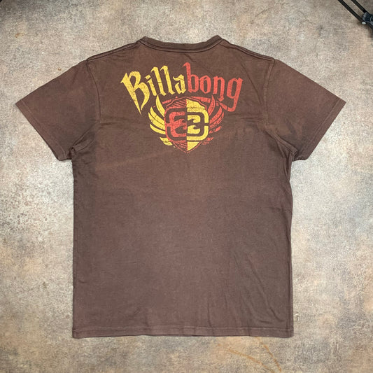 Billabong 00s brown graphic surf tee