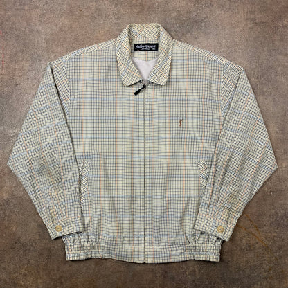 Yves Saint Laurent 90s plaid zip jacket (L)