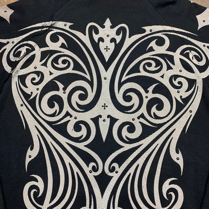 Affliction 00s studded graphic grunge hoodie