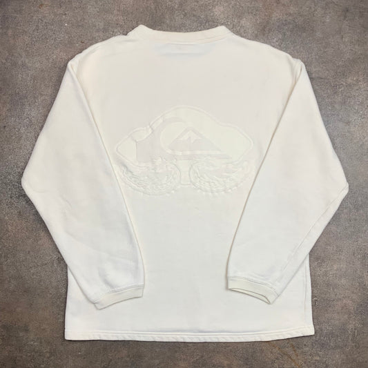 Quiksilver 90s cream graphic boxy sweatshirt