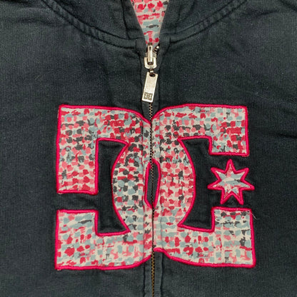DC Shoes 00s reversible black pink graphic hoodie