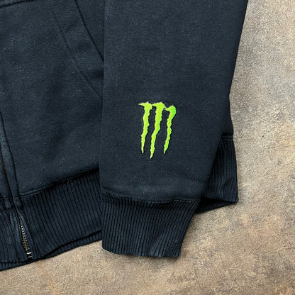 Fox Racing x Monster Energy 00s fur lined hoodie (M)