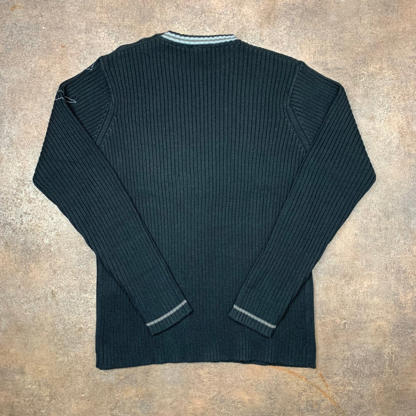 Quiksilver 00s graphic button neck knit