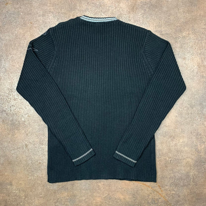 Quiksilver 00s graphic button neck knit