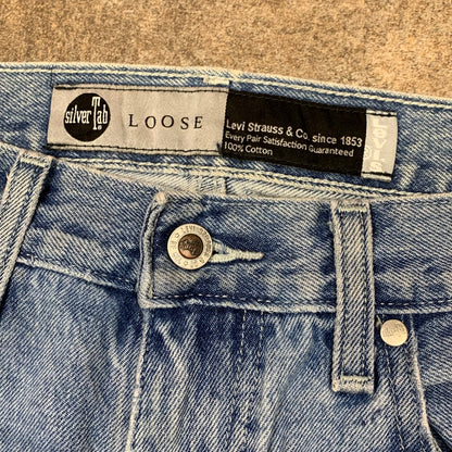 Levi's Silvertab 00s baggy pale blue jeans