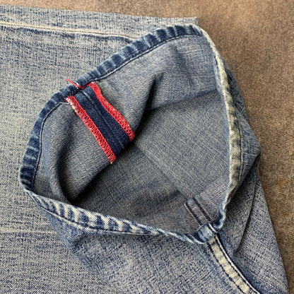 FCUK 00s flared baggy faded jeans (32")