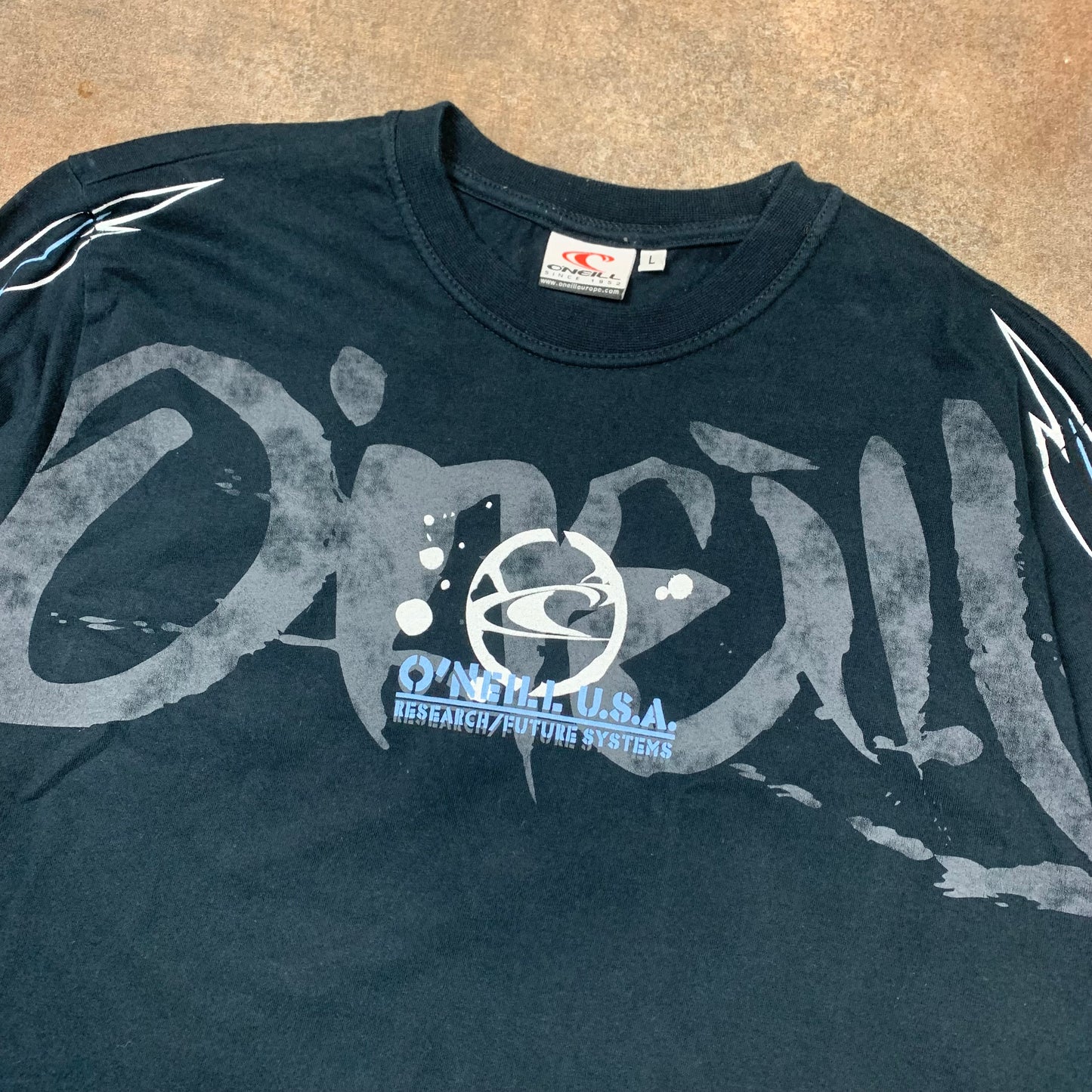 O'Neill 00s navy graphic long sleeve tee