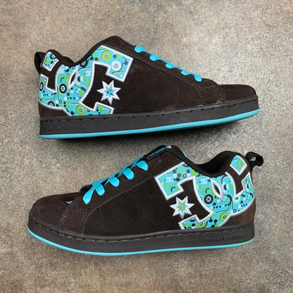 DC Shoes 00s brown blue studded trainers