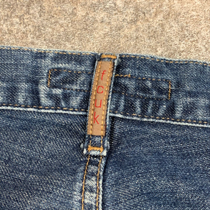 FCUK 00s navy embroidered jeans