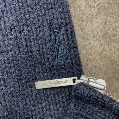 Yves Saint Laurent 00s navy zip fleece (XL)