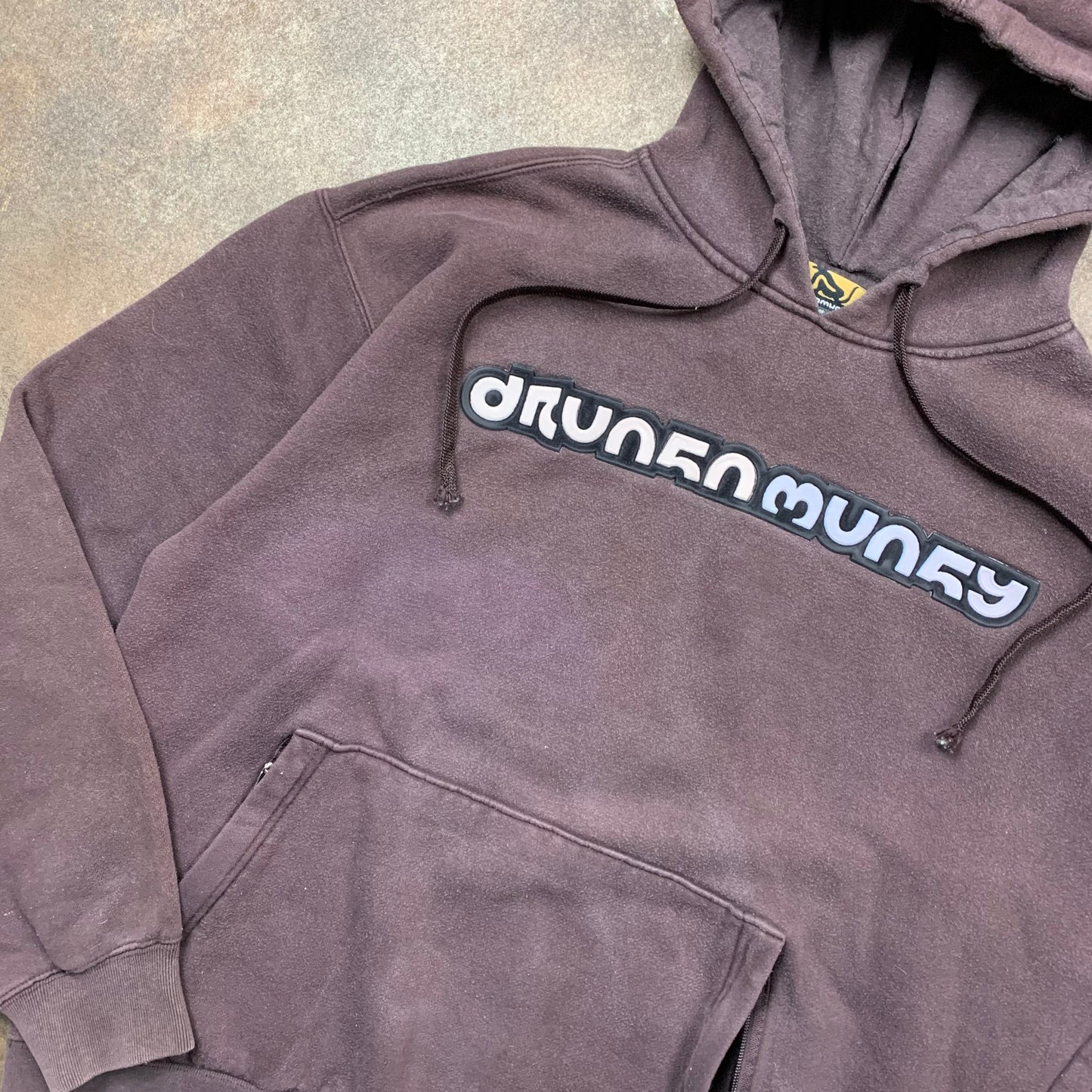 Drunknmunky 00s boxy fleece hoodie (M)