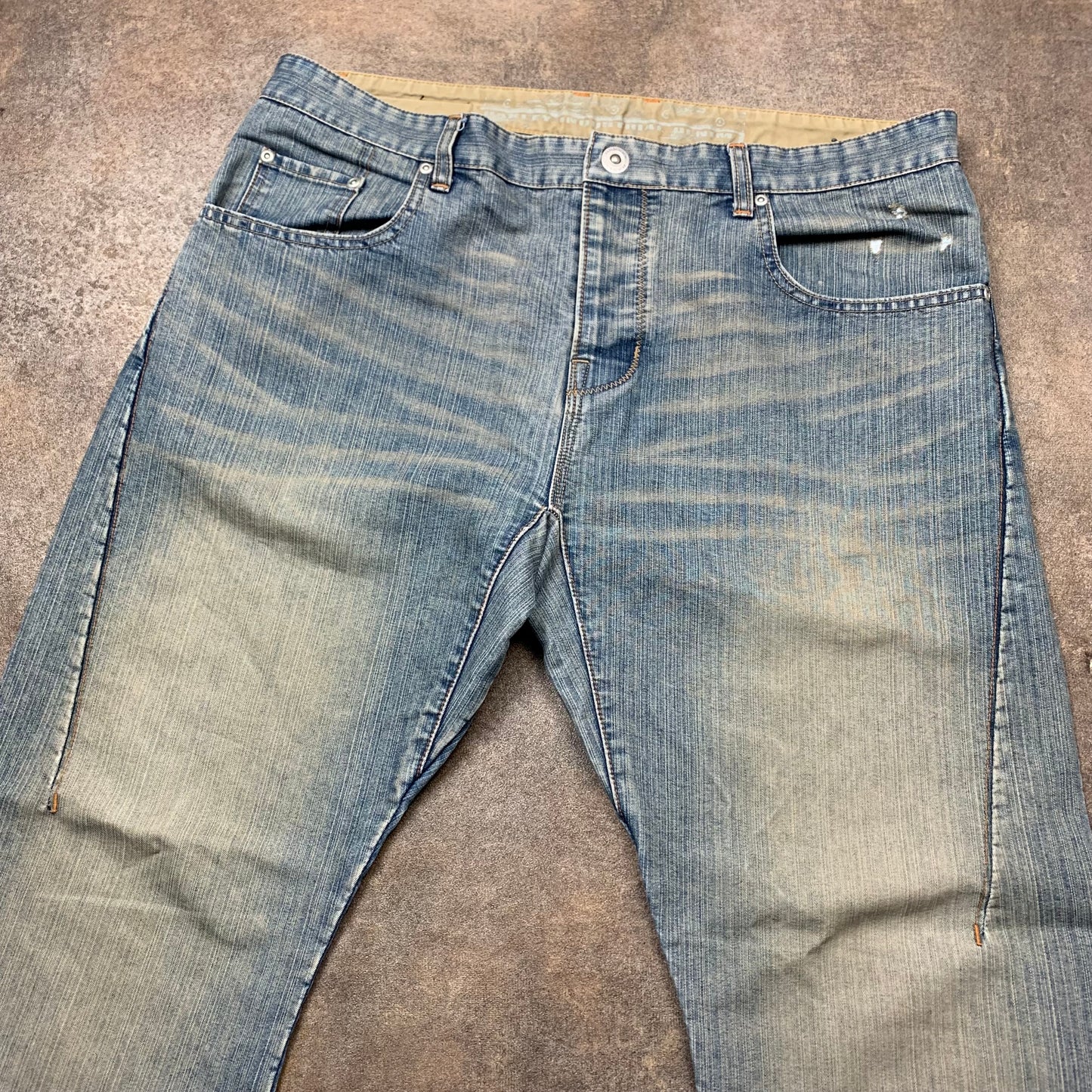 Oakley Software 00s flared faded jeans (38")