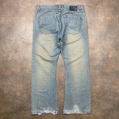 Oakley Software 00s flared faded jeans (38")