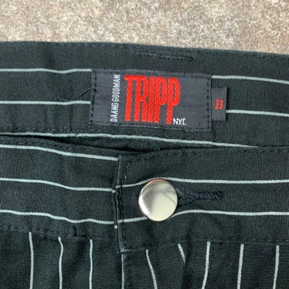 Tripp NYC 90s black pinstripe maxi skirt (M)