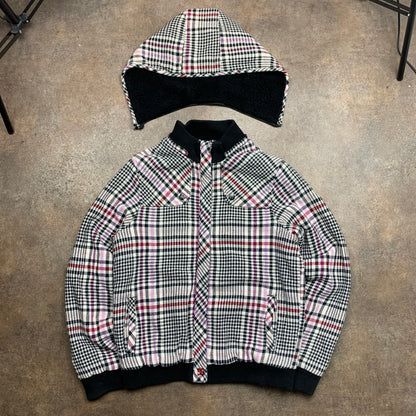 DC Shoes 00s plaid graphic zip hoodie