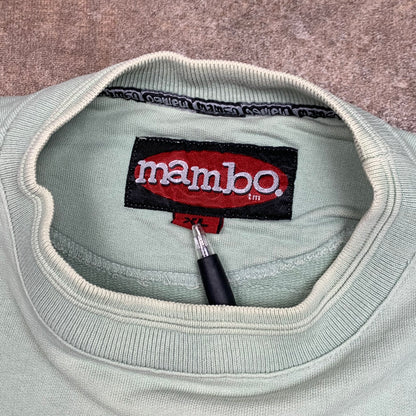 Mambo 90s mint green graphic boxy sweatshirt