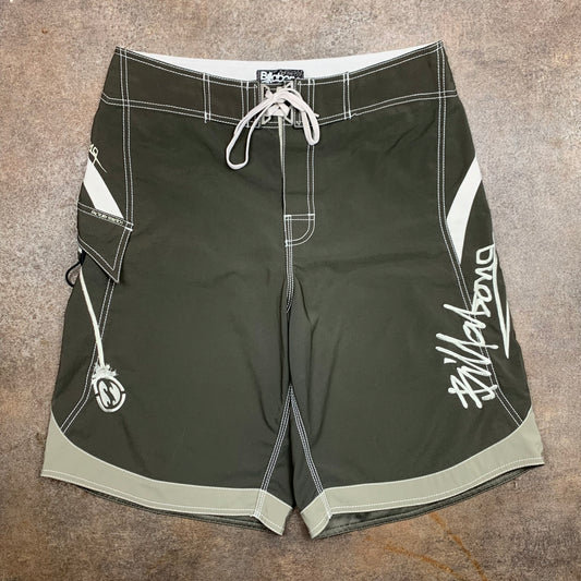 Billabong 00s brown graphic boardshorts