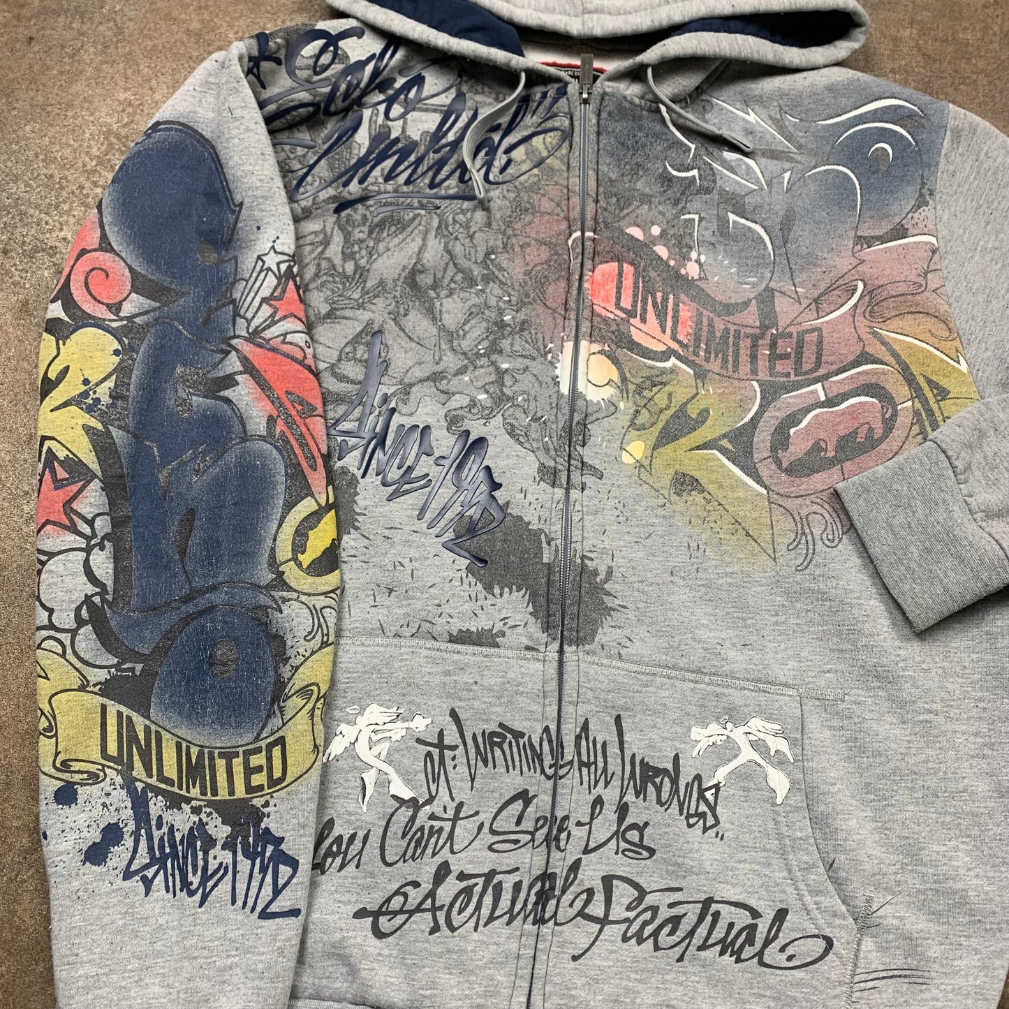 Ecko Unltd. 00s graffiti graphic hoodie (XL)