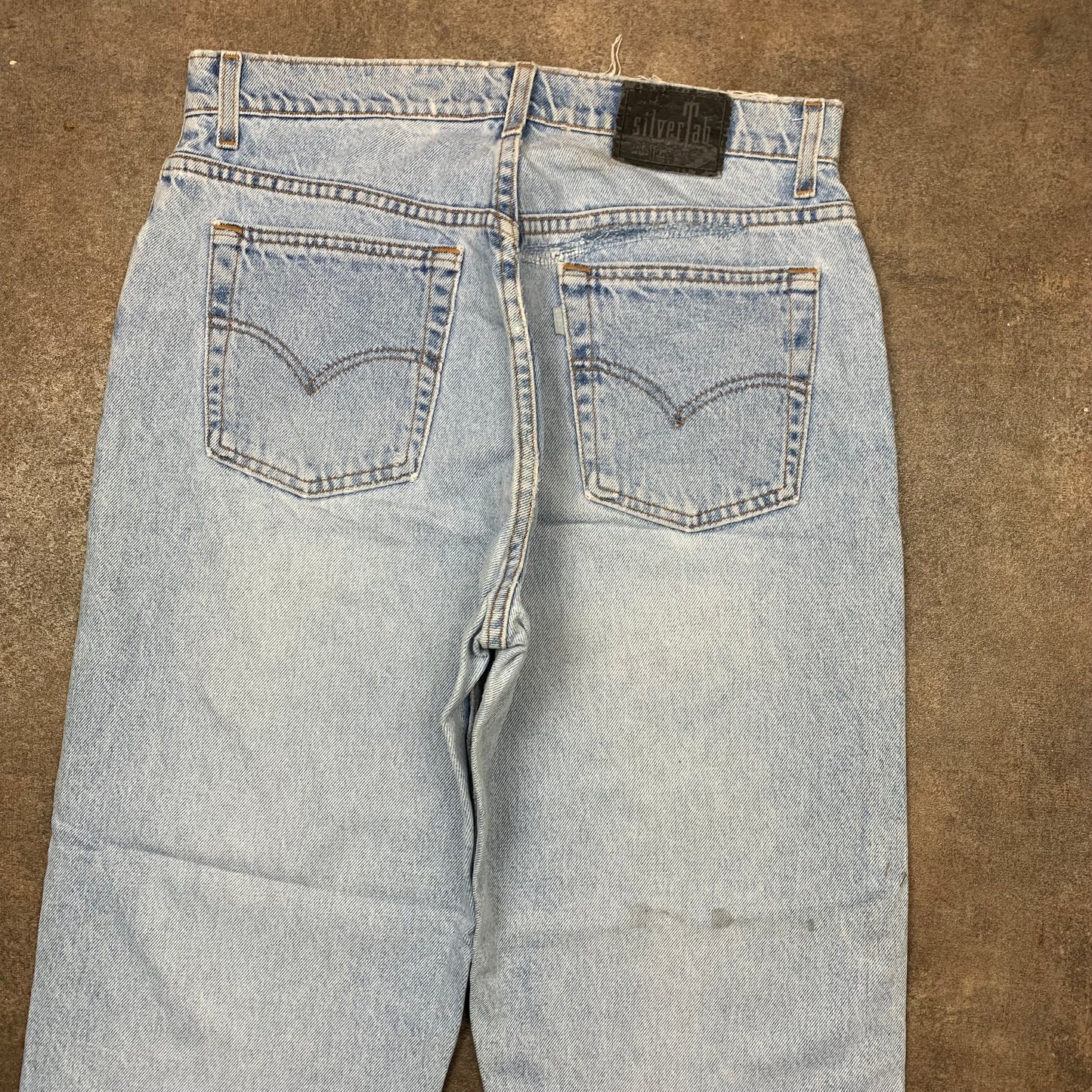 Levi's Silvertab 00s baggy pale blue jeans