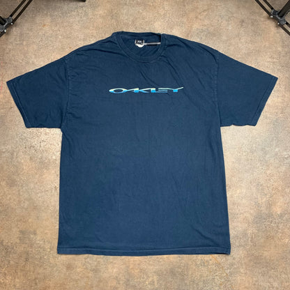Oakley 00s navy blue graphic tee