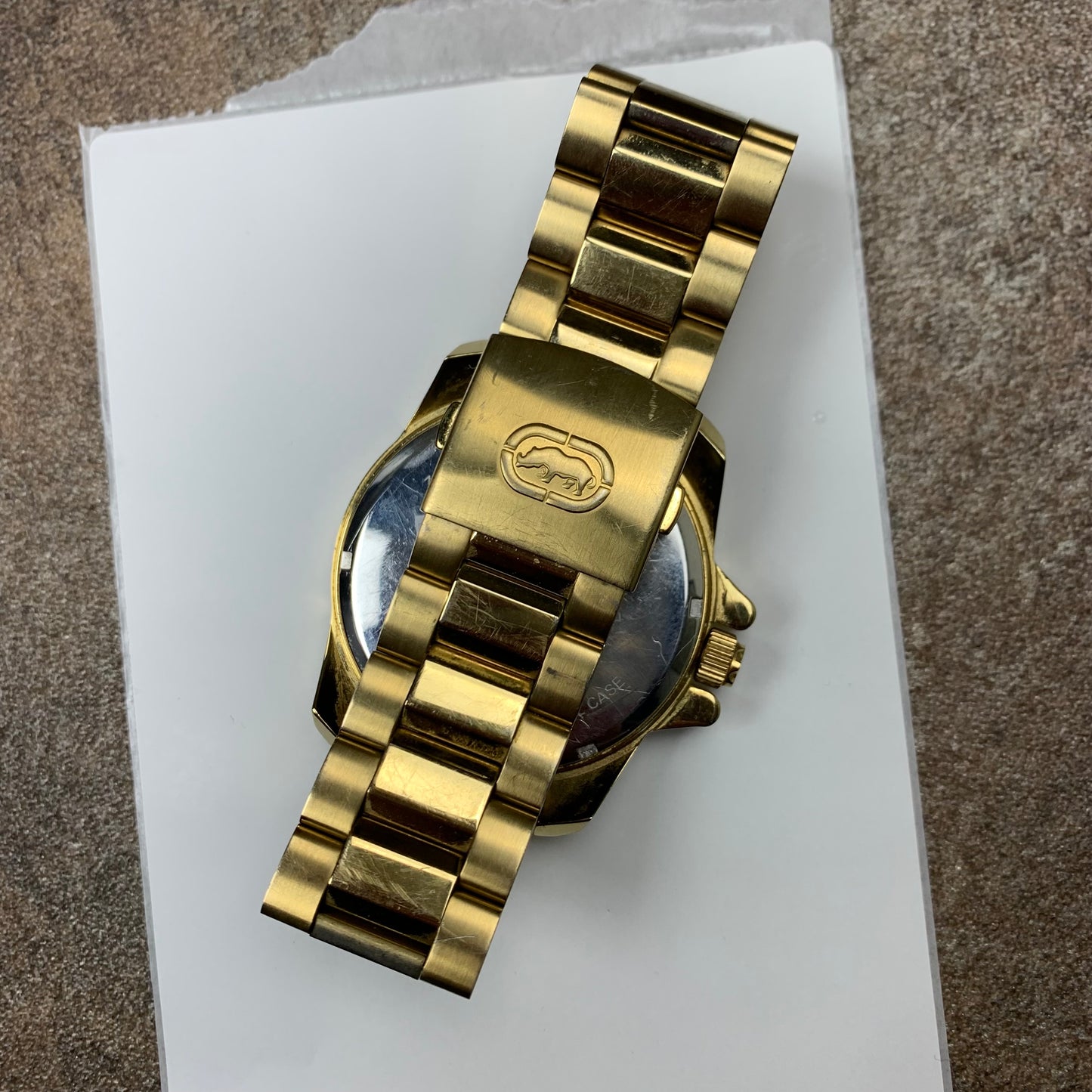 Marc Ecko 00s gold bling watch