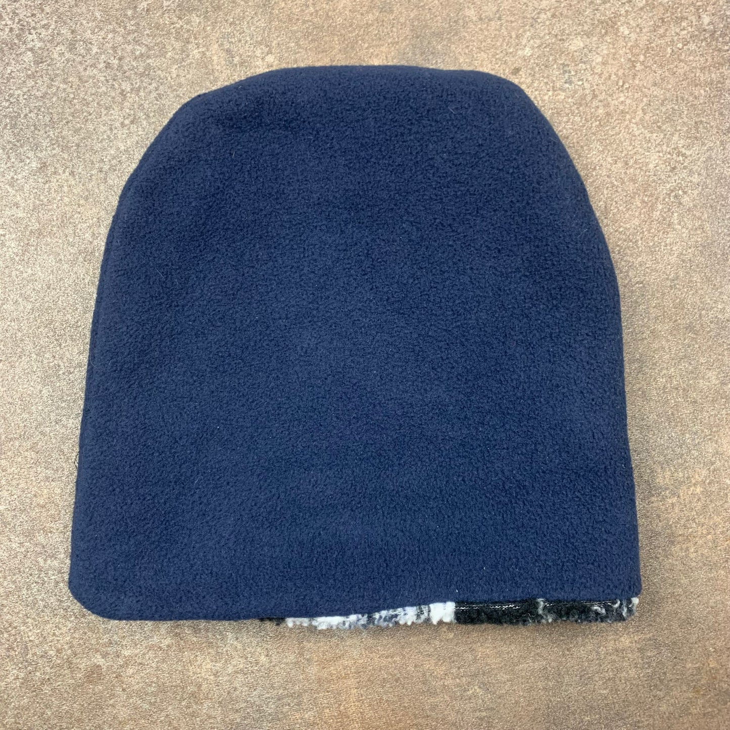 O’Neill 00s reversible plaid navy beanie