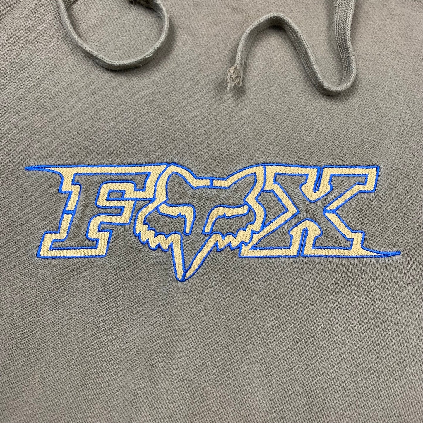 Fox Racing 00s brown boxy graphic hoodie (M)