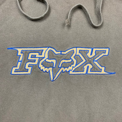 Fox Racing 00s brown boxy graphic hoodie (M)