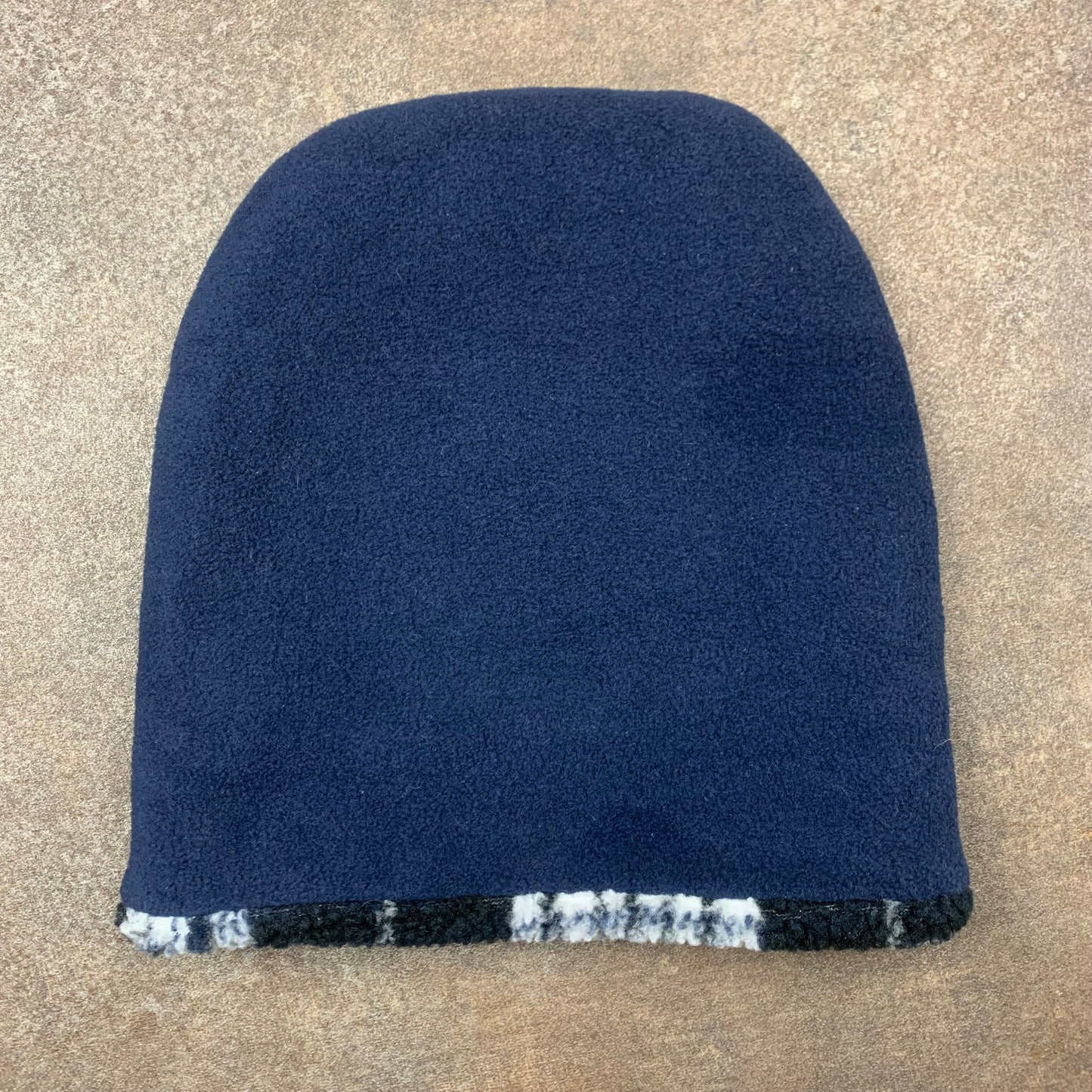 O’Neill 00s reversible plaid navy beanie
