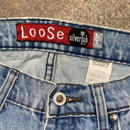 Levi's Silvertab 00s baggy pale blue jeans