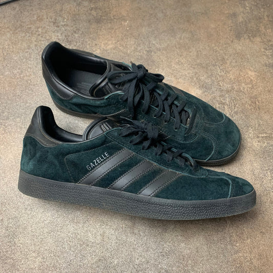 Adidas Gazelle black suede trainers