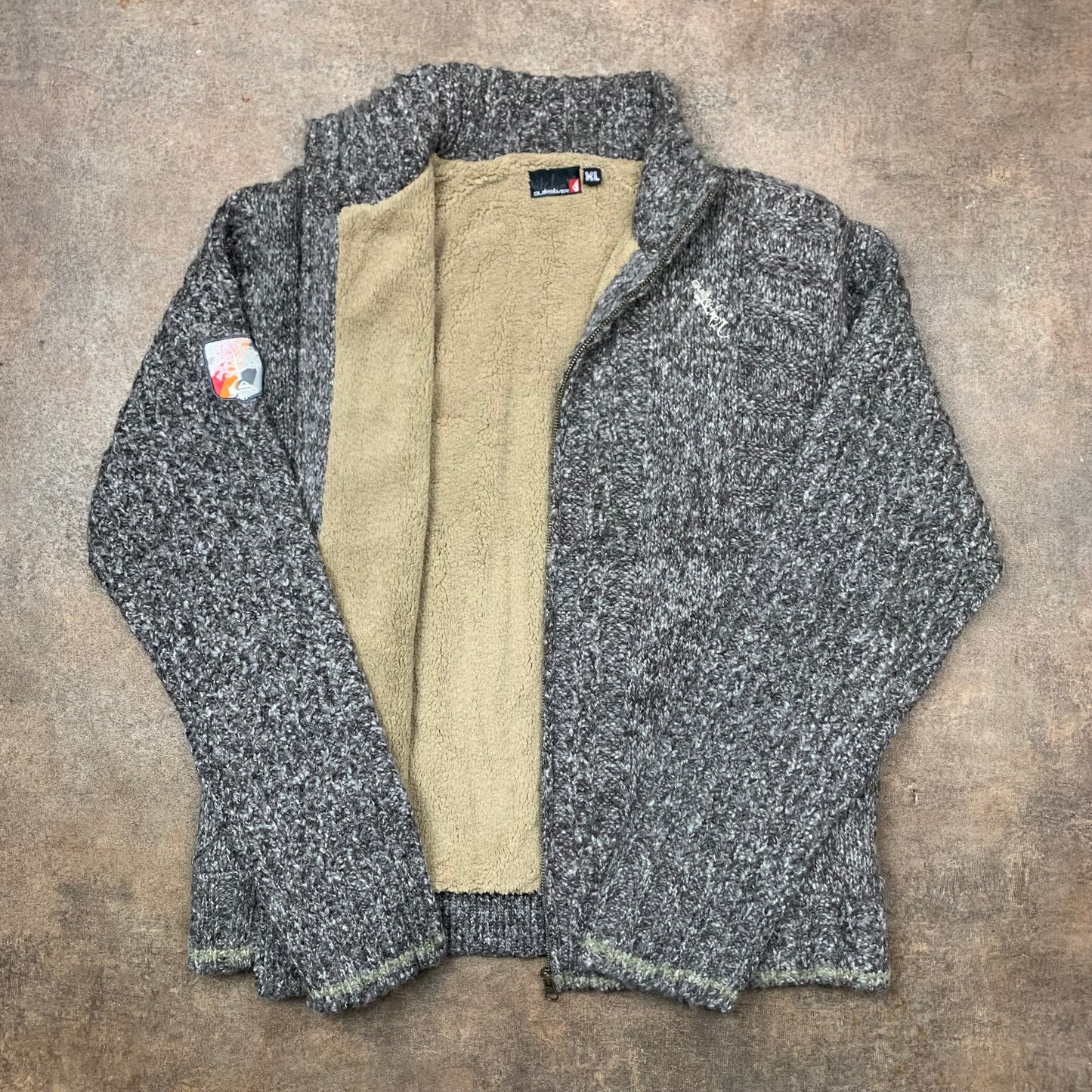 Quiksilver 00s lined knit sweater (XL)
