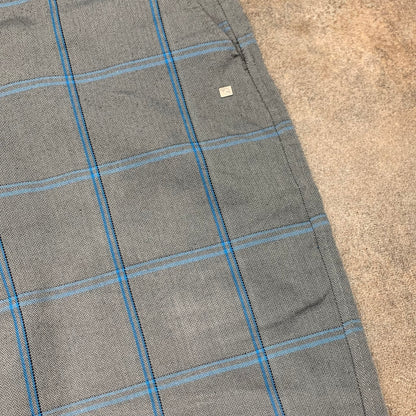 Rip Curl plaid baggy grey blue shorts