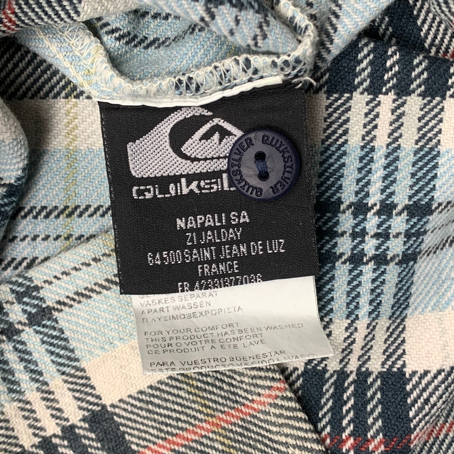 Quiksilver 90s plaid flannel shirt (S)