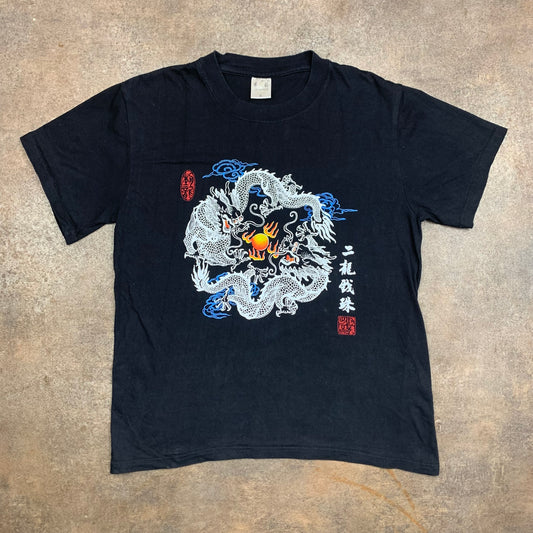 00s dragon black graphic boxy tee