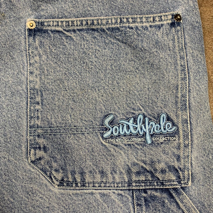 Southpole 90s baggy pale blue carpenter jeans