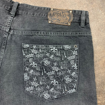 Ecko Unltd. 00s grey baggy graphic jeans