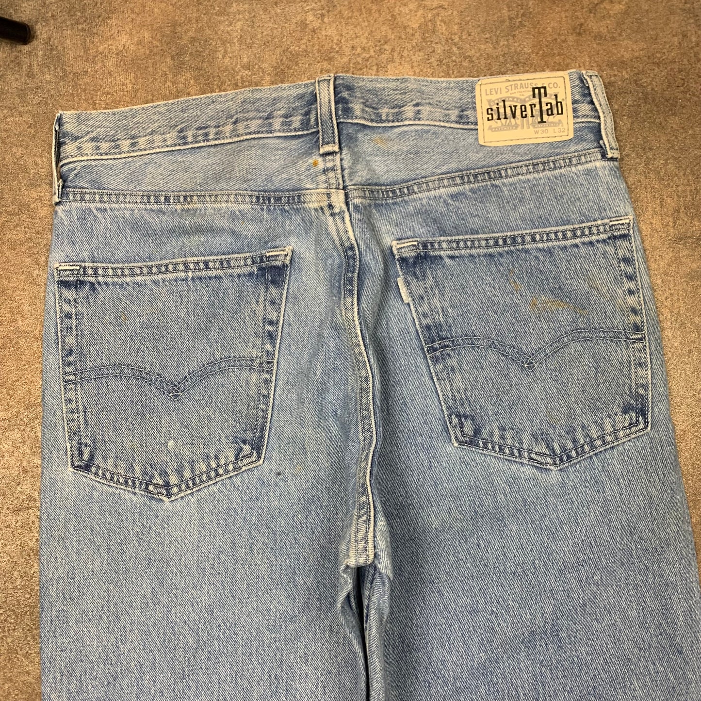 Levi's Silvertab 00s baggy pale blue jeans
