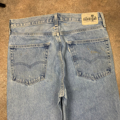 Levi's Silvertab 00s baggy pale blue jeans
