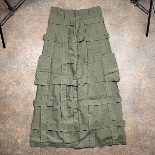 Criminal Damage 90s khaki baggy cargo trousers