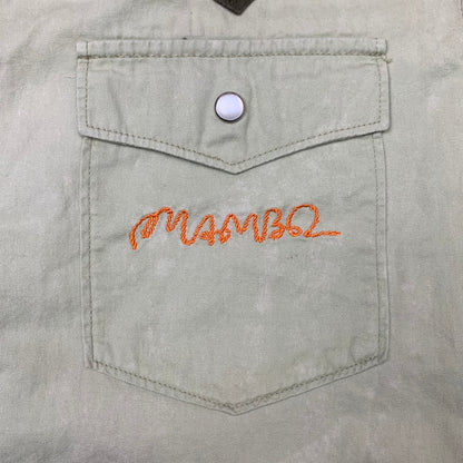 Mambo 00s white-khaki floral graphic shirt