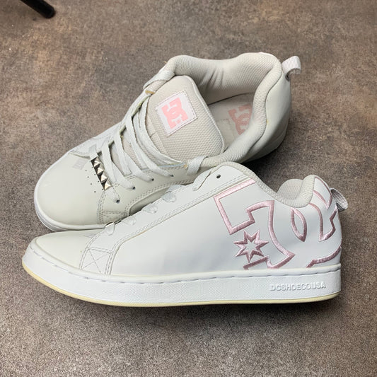 DC Shoes Court Graffik white pink chunky trainers