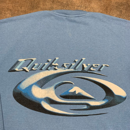 Quiksilver 90s blue graphic boxy sweatshirt