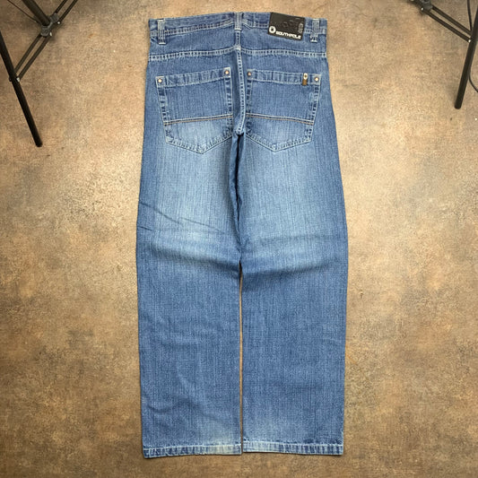 Southpole 00s baggy brown tab jeans