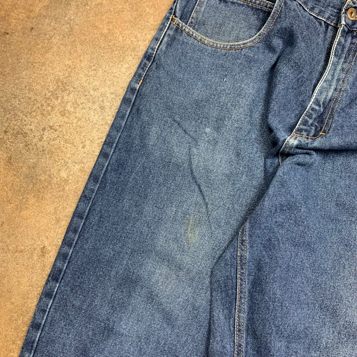 Southpole 00s navy baggy beige tab jeans